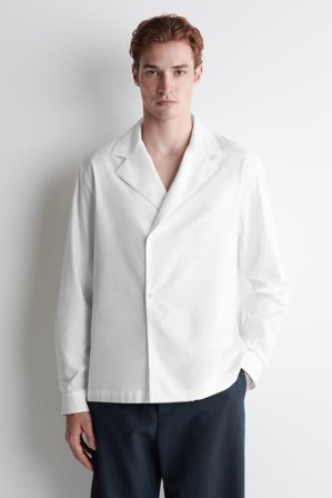COS Homme Chemise À Double Boutonnage in Blanc