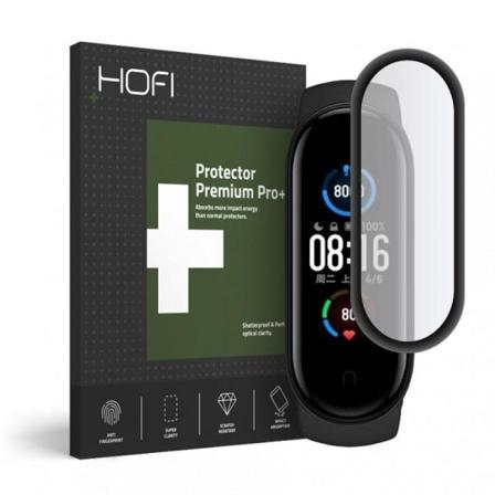 Xiaomi Mi Band 5 Skärmskydd Hofi Hybrid Glass 7h Transparent