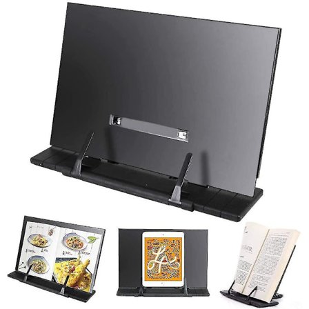 Book Stand Adjustable Reading Stand Metal Book Stand Cookbook Holder Black Metal