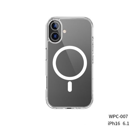 Kompatibel med iPhone 16 Magsafe magnetisk transparent telefondeksel, egnet for Apple anti-fall deksel transparent