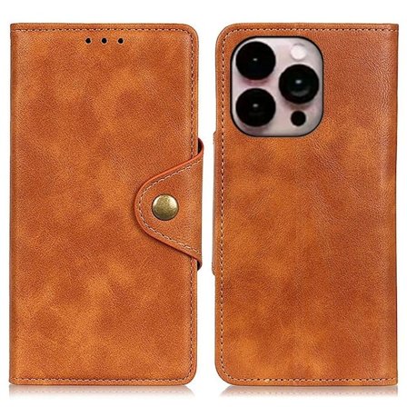 Alpha läder iPhone 14 Pro Max fodral - Brun