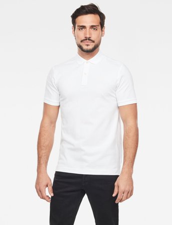 G-Star Dunda Overdyed Slim Polo S\S - White - XL