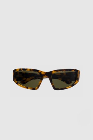 Crow matt Havana - green solid polarized lens