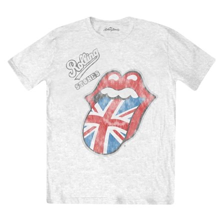 The Rolling Stones Unisex Adult Union Jack Logo T-Shirt L Vit
