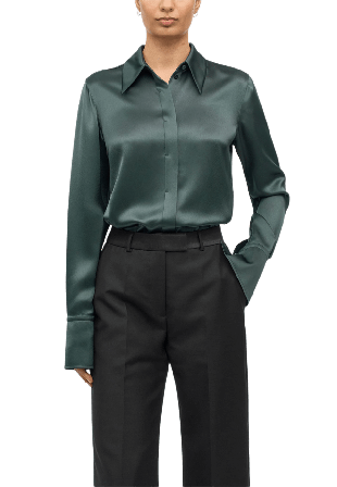 Tiger of Sweden Daphne Regular-Fit Satinskjorta Skjortor Dam Blå 40