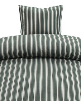 Påslakanset Miranda randigt 2-delar Grön - Borganäs of Sweden