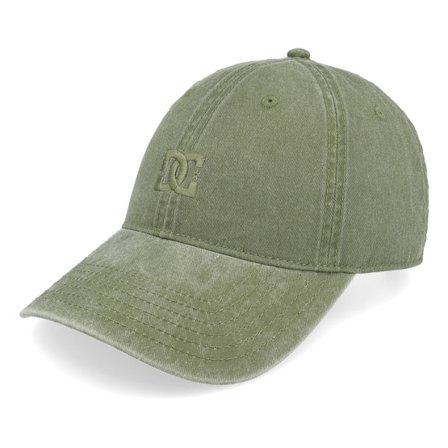 DC - Green unconstructed Czapka Z Daszkiem - " Cap Star Vintage Strapback Deep Lichen Green Dad Cap" @ Hatstore