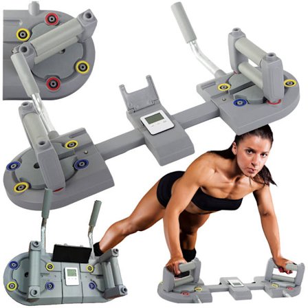 Multifunktion Push-up Bräda med Armhävningshandtag, Timer och Mobilhållare