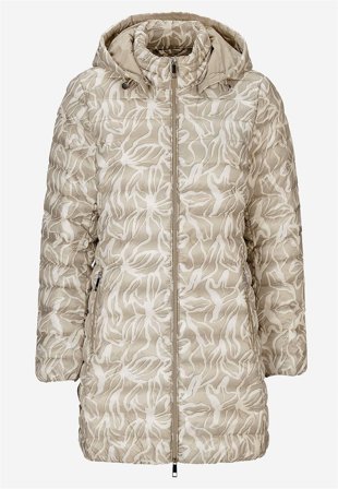 Cellbes of Sweden - Quiltad, mönstrad lättviktsjacka - beige / mönstrad - för damer - 58/60