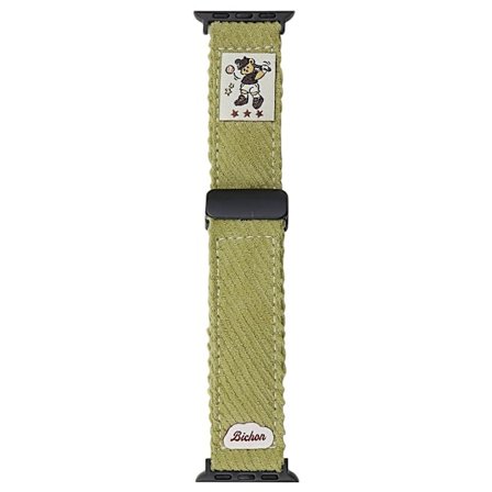 Corduroy Watch Band Apple Watch Series 10 46mm magneettikiinnitteinen rannerengas - Vihreä