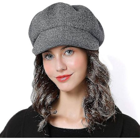 Damernas Newsboy Cap, Peaked Cap, Vintermössa, Beret, Vintermössa, Newsboy, Höst