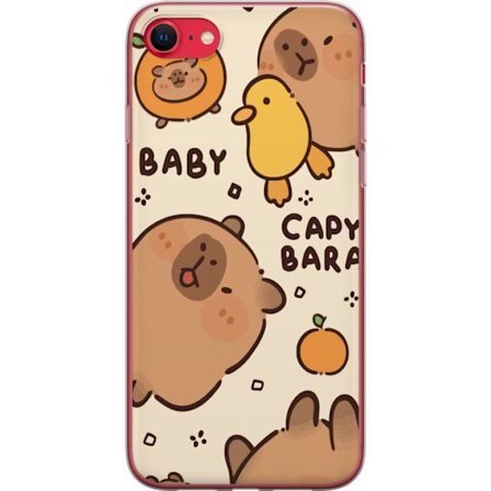 Kompatibelt Mobildeksel til Apple iPhone 8 Kawaii Baby Kapibara