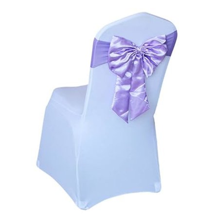 20 farver Spandex stol sløjfer Sommerfugl stil satin sløjfe Lycra sløjfe Passer til alle stole Spandex bryllupshotel feststol stol sløjfe, violet