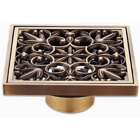 Dusjavløp Baderomsavløp Rist Sil Deksel Kreativ Moderne Messing 1 stk Gulvstående, Gull