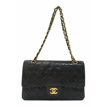 Chanel Vintage Shoulder Bags Sort, Dame Vintage Tasker, Størrelse: ONE Size