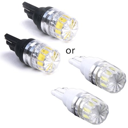 T10 W5w Led registreringsskylt Lampa Ultra Bright Side Bulb 5050 5 Smd Bakljus 12v