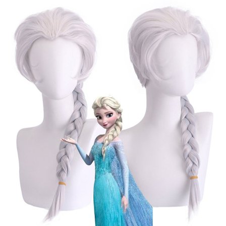 Blond Flettet Elsa Cosplay Parykk Syntetisk Hår Parykker Halloween Fest Hverdags Kostyme Parykk (For Barn og Voksne)