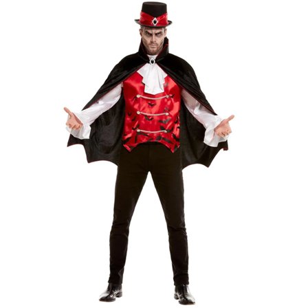 Vampyr Maskeraddräkt Herr Svart & Röd L - Partyninja.se