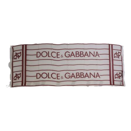 Dolce & Gabbana, Modal Printed Wrap Shawl Scarf Czerwony, Mężczyzna, Rozmiar: ONE Size