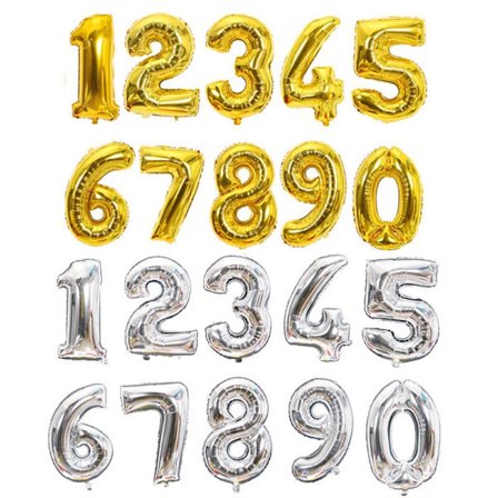 Talballoner SØLV / GULD 40cm - Tal 3