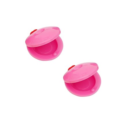 2 st 2 tum fingerkastanjetter slagverksinstrument utveckling barnleksak - rosa