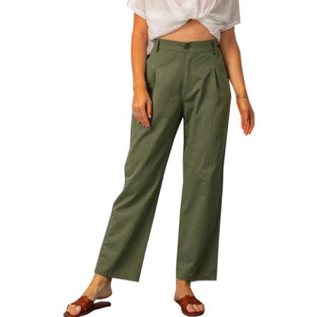 Damer Med Fickor Hög Midja Palazzo Pant Enfärgade Byxor