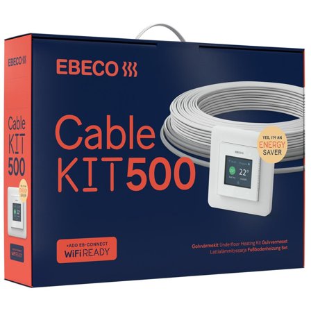 Ebeco Cable Kit 500 Gulvvarmesett 43 m, 470W, Varme