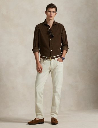 Polo Ralph Lauren Slim Fit Corduroy Shirt - Brown - M
