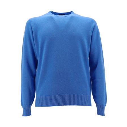 Drumohr O-neck D1K303N_727 Blå, Herre Strik
