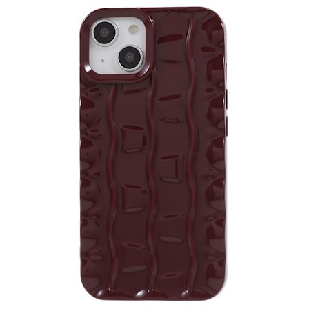 För Iphone 13 Soft Tpu Case 3d randigt mönster Anti-halk bakre cover