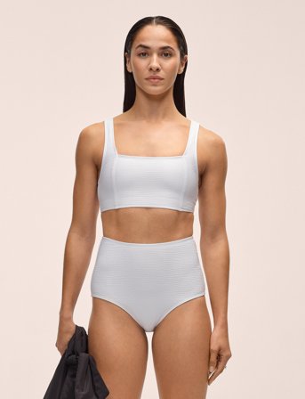 Casall Waffle Square Neck Bikini Top - White - 38