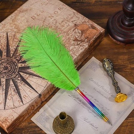 2 STK Fjerpen Kuglepen 02 02