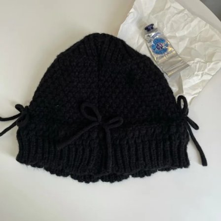 Strikkede Bucket Caps Damehuer SORT