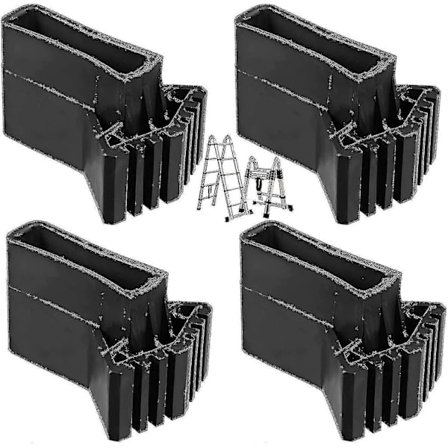 Stigefodsdæksler Fødder Stigeudvidelse Stigefødder Skridsikre gummipuder Universal skridsikker gummi stigefod Udskiftning Stigefødder 4 stk