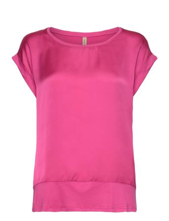 Sc-Thilde Blouses Short-sleeved Rosa Soyaconcept*Betinget Tilbud