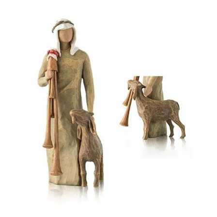 1 stk. Willow Tree Julekrybbe Figur Statue Håndmalet Dekoration Julegave Juledekoration Ornament