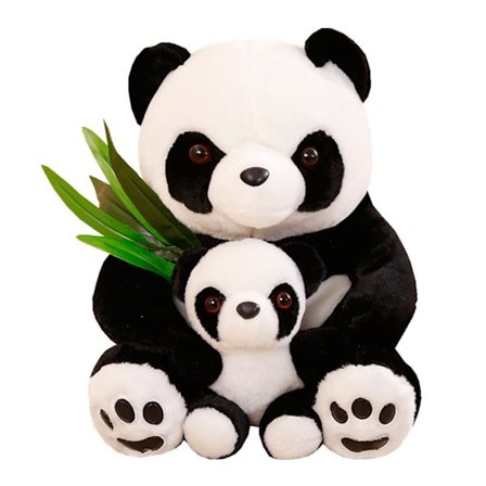 Panda med Panda Baby Plyschleksak Docka Plyschleksak Docka Leksaksdocka 22cm