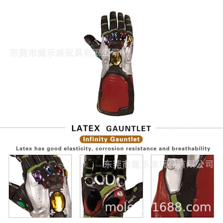 Hansker Marvel Perifer Grå Rød Iron Man Hansker Rekvisita Edelstener Inlagt Ubegrenset Håndlaget Reunion 4 Rekvisita Barneleker