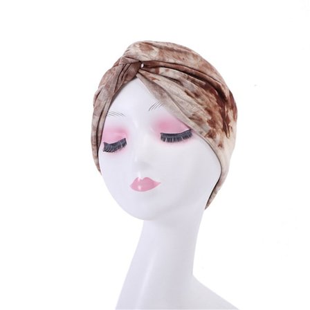 Innvendig hijab-hette med blomsterprint, turbanhatt for kvinner 2