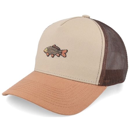 Skillfish - Beige - trucker - Cap - Tiny Carp Khaki/Brown/Caramel A-frame Trucker - Hatstore