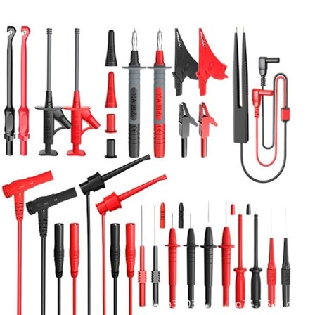 25 stk. Multimeter Testledninger Kit Digital Elektrisk Testklips