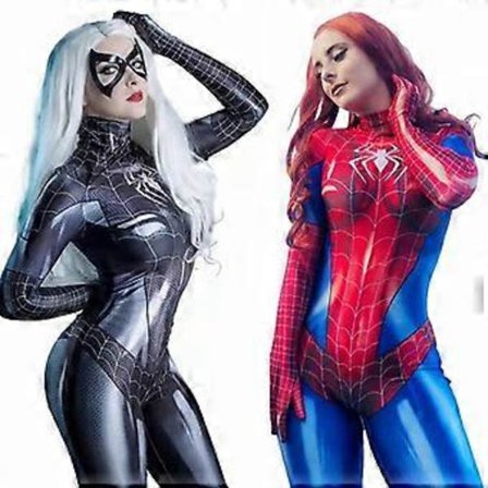 Spider Woman Body Cosplay Puku Seksikäs Spider-Man Haalari Juhlalelu (XS Punainen)-FF-