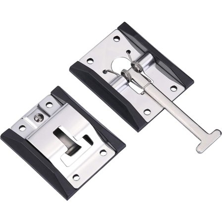 5,1'' metallinen T-mallinen ovienpidin, sisäänkäynnin lukituslukko RV-karavaanarin ulko-oven pidin koukku & lukko ovien tarvikkeet