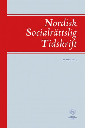 Nordisk socialrättslig tidskrift 11-12 (2015) - Bok - Häfte