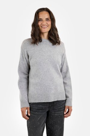 B. COPENHAGEN - Uld / Kashmir Strik - Grå Melange