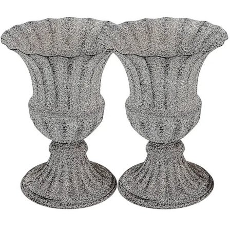 2 st Dekorativa Gravplats Blomkruka Urna Planteringskärl Järn Blomvas Utsökt Minnesvas