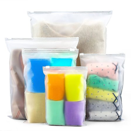 20 stk. Reiseoppbevaringsposer, plassbesparende klesposer, gjenbrukbare plastposer med glidelås for klær