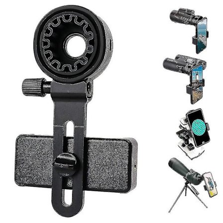 Teleskop Telefonadapter, Universal Mobiltelefonholder Kompatibel Kikkert, Monokulær, Mikroskop, Spottingscope, Teleskop, Smartphoneholder Klip Br