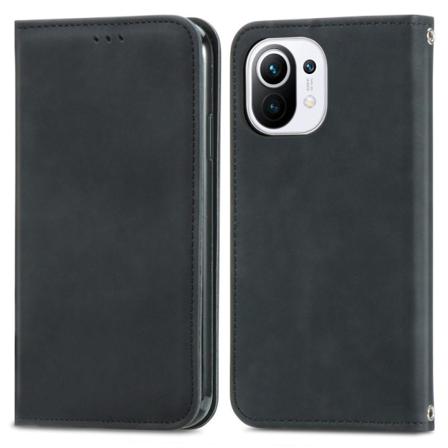 Vintage Xiaomi Mi 11 Plånboksfodral - Svart Svart
