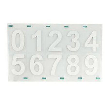 Heijastavat Postilaatikon Numerotarrat Elegantti Tyyli Vedenkestävä Numerotarrat Tarra Koti Sisustukseen (4 Tuumaa Valkoinen)